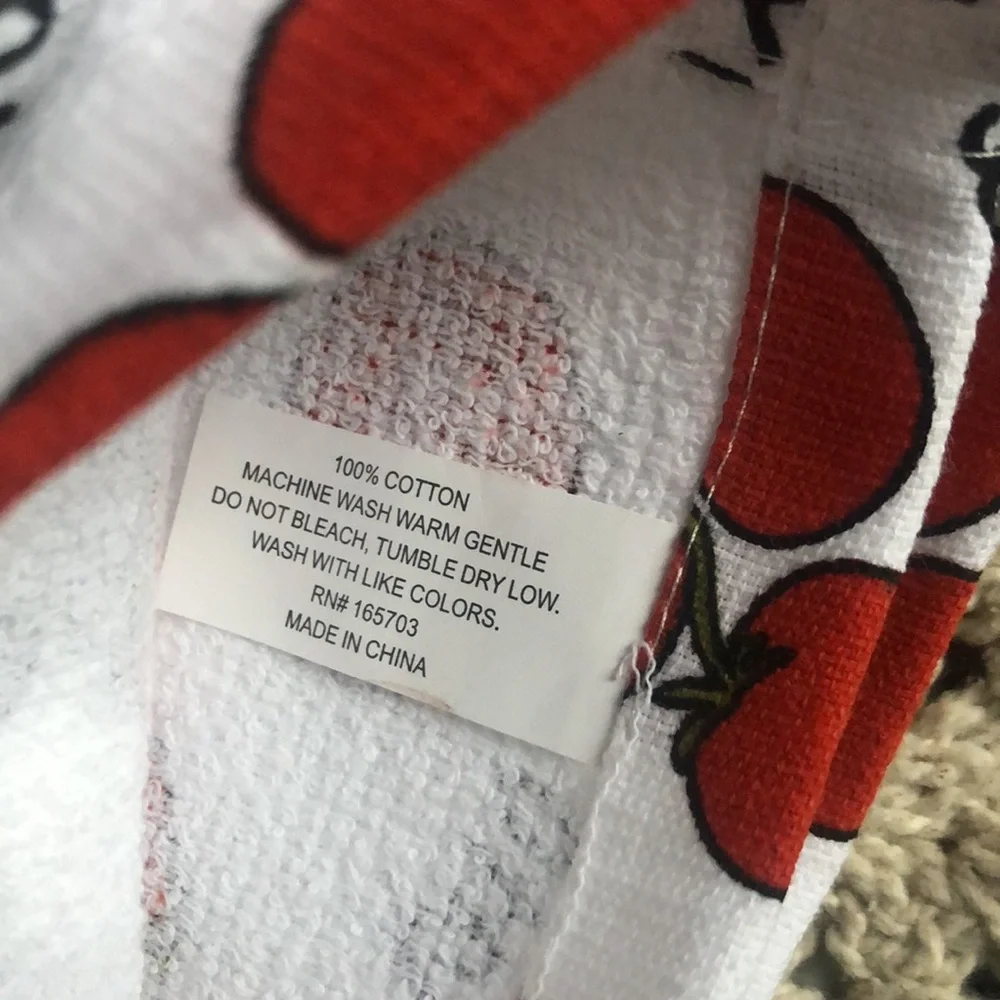 Cherry Tomato Print Kitchen Towels
